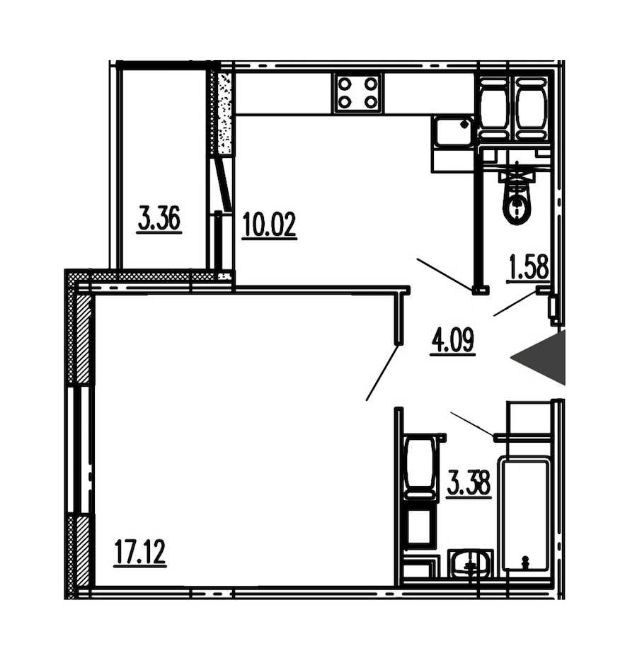 Однокомнатная квартира в SetlCity: площадь 36 м2 , этаж: 11 – купить в Санкт-Петербурге